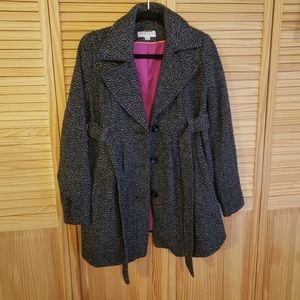 Liz Lange Maternity Tweed Coat Size Small